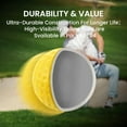 thumbnail image 6 of FINGER TEN Golf Practice Balls More Weight Real Ball Travel Value 24 Pack, 1/3 Distance of Regulation Golf Ball for Backyard Garden School, Ture Flight Feel Indoor Outdoor Use, 6 of 7