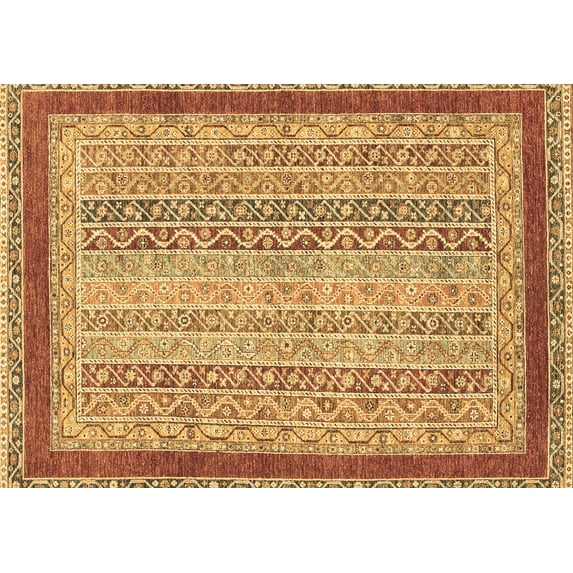Ahgly Company Indoor Rectangle Oriental Brown Modern Area Rugs, 3' x 5'