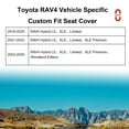thumbnail image 2 of EKR RAV4 Car Seat Covers Full Set Custom Fit for 2019 -2025 Toyota RAV4 Hybrid LE,XLE,Limited,XLE Premium Full Set Seat Savers,Leather(Black/Gray), 2 of 10