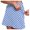 E-1602Blue, variant on FAOWME Women's Skirts High Waist Striped Print Comfortable Stylish Skirt Built In Shorts For Sports Activities,Black,L