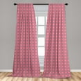 thumbnail image 5 of Ambesonne Floral Curtains, Big Small Flower Motifs, Pair of 28"x84", Pink Teal White, 5 of 5