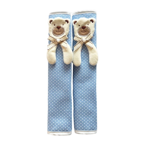 2 piezas de manijas de refrigerador para cubiertas de puertas, cubierta de perilla de puerta de oso, tela de puerta de horno Azul claro