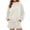 White, variant on Women's 2 Piece Outfits Sweatshirt and Shorts Sets Long Sleeve Crew Neck Lounge Matching Sets with Pockets Plaid Trim Casual Pajama Set White
