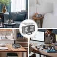 thumbnail image 7 of Digital Alarm Clock,LED and Mirror Desk Clock Large Display,with Dual USB Charger Ports,3 Levels Brightness,12/24H,Modern Electronic Clock for Bedroom Home Living Room Office - Gold, 7 of 7
