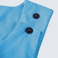 thumbnail image 6 of IDALL Summer Dresses,Sundresses for Women Crew Neck Women Dresses Shift Daily Casual Button Plain Cotton Dresses Beach Dress,Petite Dresses,Womens Dresses Blue Dress L, 6 of 6