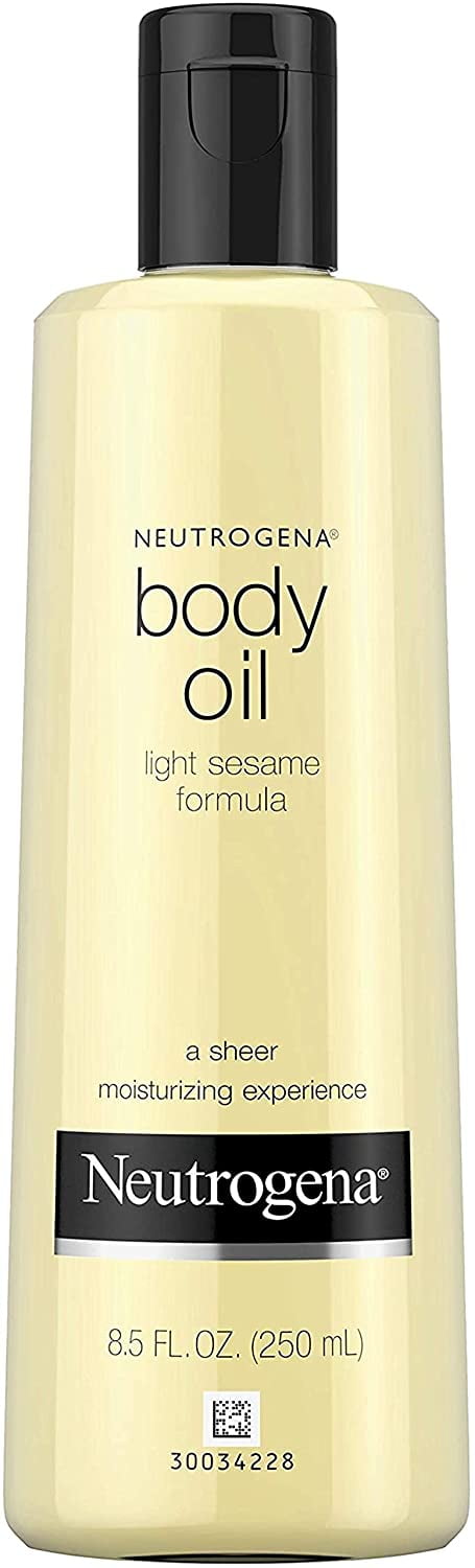 Neutrogena Body Oil with Light Sesame Formula, Fragrance-Free, 8.5 oz