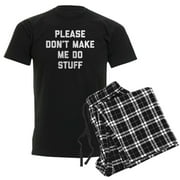 CafePress - Don't Make Me Do Men's Dark Pajamas - Men's Dark Loose Fit Cotton Pajama Set