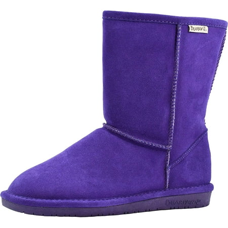 

BEARPAW Emma Short Women s Classic Winter Slip On Boots Lightweight Suede Boots Multiple Colors 7 Dark Purple