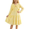 thumbnail image 2 of LNMQLPDBS Dresses Sets for Girls Halter Ruffle Flowy Dress & Layered Ruffle Long Sleeve Sun Protection Coat 2pcs Outfits Trendy Summer Clothes Set for Going Out and Family Photo, 2 of 9