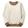 thumbnail image 2 of Jalioing Women's Warm Sweatshirts Winter Fleece Lined Long Sleeve Crew Neck Basic Pullover Tops Solid Color, 2 of 4