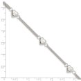 thumbnail image 6 of Auriga Fine Jewelry 925 Sterling Silver Heart Bracelet 7" for Women, 6 of 6