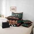 thumbnail image 6 of Homewish Western Boho Aztec Bedding Comforter Set 7pcs for Men, Rustic Mandala Hippie Queen Bedding Sets, Dark Green Abstract Reversible Queen Sheet Sets, Super Cozy Room Decor, 6 of 8