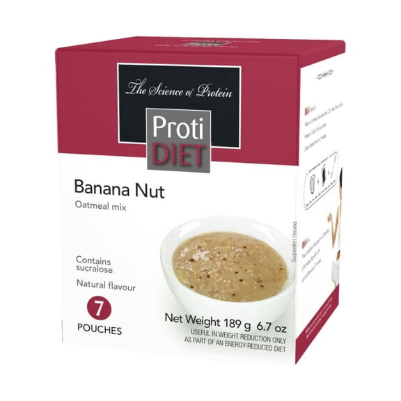 ProtiDiet Banana Nut Oatmeal (7ct)