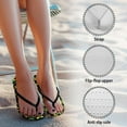 thumbnail image 6 of Uourmeti Women's Comfortable Flip Flops Jamaican Heart Lightweight Summer Sandals with Non-Slip Sole, 6 of 7
