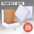 thumbnail image 4 of Fit Meal Prep [25 Pack] Pastry Boxes 8x8x3 White Bakery Box for Cookies, Compostable Kraft Paper Cardboard for Baked Goods Packaging, Cake, Food, Donut, Cupcake, Candy, Bread, Bridesmaid Gift Box, 4 of 6