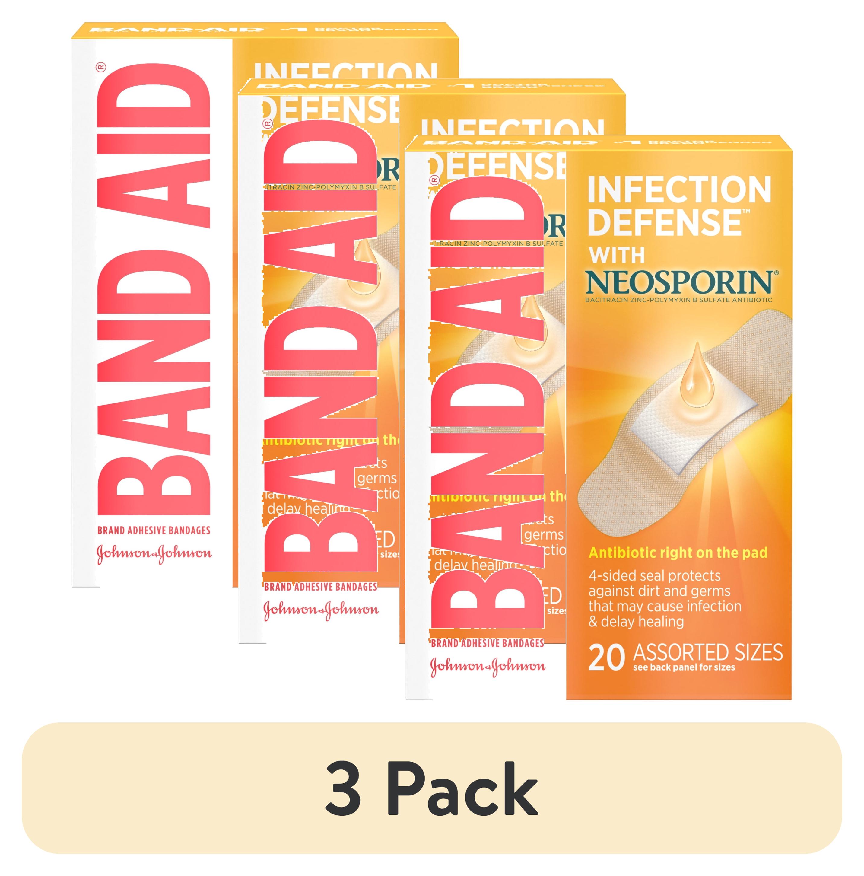 Band-Aid Bandages with Neosporin Antibiotic, Assorted Sizes, 60ct