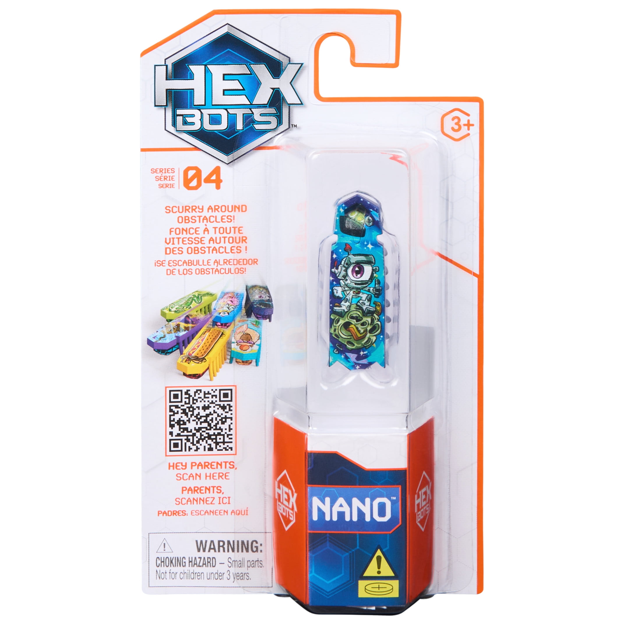 HEX BOTS Nano Single, Autonomous Mini Robot Toys with Vibration Technology, Ages 3 & Up