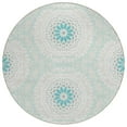 thumbnail image 2 of Addison Rugs Chantille Indoor/Outdoor Transitional Circles Teal Washable Round Rug, 8' x 8', 2 of 5