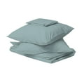 thumbnail image 4 of Refurbished Color Sense 300-Thread Count Cotton Sateen Bed Sheet Set, Wrinkle Resistant, True Grip Fit Technology, Turquoise, Twin, 3-Piece, 4 of 4