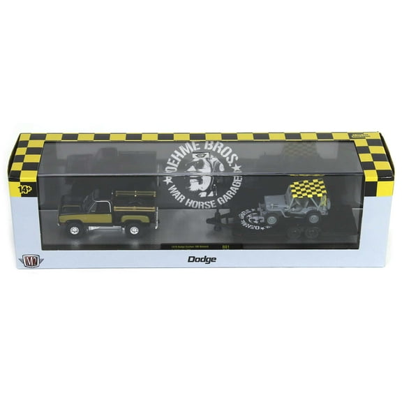 1/64 M2 1978 Dodge 100 Warlock 1944 Jeep MB & Trailer Oehme Bros 36000-81-33