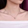 thumbnail image 4 of Collar de diamantes Mosan de plata esterlina 925 Colgante de diamantes de quilates clásico para mujer Joyería de moda europea y americana Cadena de clavícula, 4 of 4