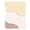 Cream Butter Yellow, variant on 1Pc B5 Refillable Binder Notebook, Loose Leaf Journal with 60 Sheets 120 Pages, 7.2" x 10.03" Burgundy Rose Abstract Wave Ring Notepad
