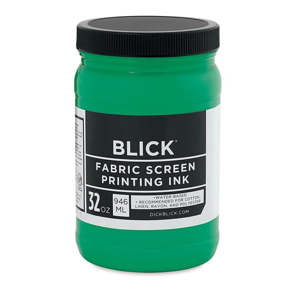 Blick Water-Base Acrylic Textile Screen Printing Ink - Green, Quart