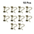 thumbnail image 2 of 10 Pcs 10mm Plated Ribbon Ends Fastener Clasps Textured Crimp End Clamps Cord Ends Buckles Zipper Clips DIY Jewelry Acce, 2 of 7