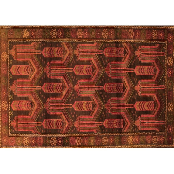 Ahgly Company Indoor Rectangle Persian Orange Traditional Area Rugs, 3' x 5'