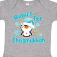 thumbnail image 4 of Inktastic Baby's 1st Chrismukkah with Cute Baby Penguin and Snowflakes Boys or Girls Baby Bodysuit, 4 of 5