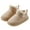 Beige, variant on Fengactive Womens Winter Warm Plush Fleece Lined Ankle Slippers Indoor Outdoor Non Slip Thick Sole Home Boots