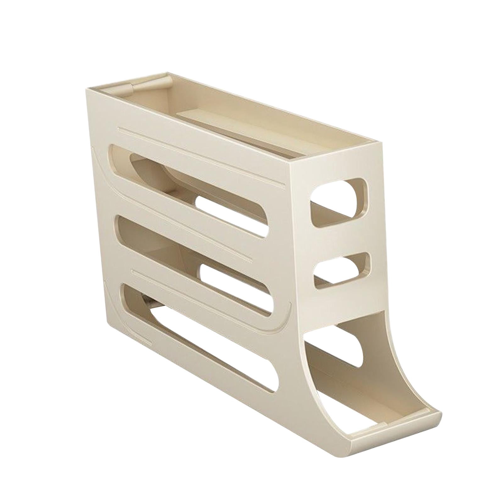 TISHITA Automatically Fridge Rolling Egg Container, 4 Tier Egg Tray, Large Capacity, Durable Rolling Egg Dispenser for Kitchens Pantry