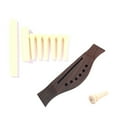 thumbnail image 4 of MasteelfCA 6-String Rosewood Saddle Through Acoustic Guitar Bridge Plastic Guitar Saddle Nut Slotted Bridge Endpins for Folk Classical Acoustic Guitar Replacement Parts, 4 of 7