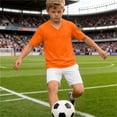 thumbnail image 6 of CHEEREAM Soccer Jersey For Boys Sportswear Short Sleeve V-Neck Tops Summer Mesh Quick Dry Athletic Blouse For Kids Active, 6 of 8