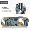 thumbnail image 3 of Cauagu Squirrel And Leaves Print Leather Pencil Pen Case - Stationery Bag Portable Stationery Bag Big Capacity Pencil Pouch Cosmetic Organizer Bag for Men & Women, 3 of 7