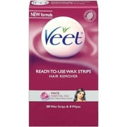 VEET Cold Wax Strips, Face, 20CT