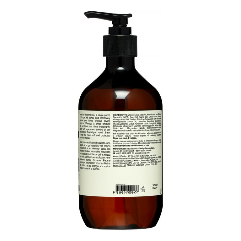 Aesop Resurrection Aromatique Hand Wash, Skin Cleansing, 16.9 Oz - Walmart.com Aesop Resurrection Aromatique Hand Wash, Skin Cleansing, 16.9 Oz - Walmart.com