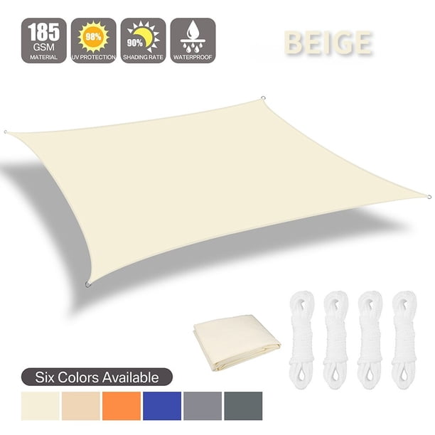 Refugio solar impermeable Protección solar Toldo de vela de sombra Toldo de camping Tela de sombra grande para dosel al aire libre Patio de jardín 40% de descuento Tan Jianjun unisex