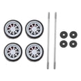 thumbnail image 2 of 4x 1/64 Diecast Racing Model Car Alloy Rubber Wheel & Neumáticos Repuestos G1 perfke neumáticos de ruedas de coche, 2 of 7