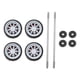 thumbnail image 2 of 4x 1/64 Diecast Racing Model Car Alloy Rubber Wheel & Neumáticos Repuestos G1 perfke neumáticos de ruedas de coche, 2 of 7
