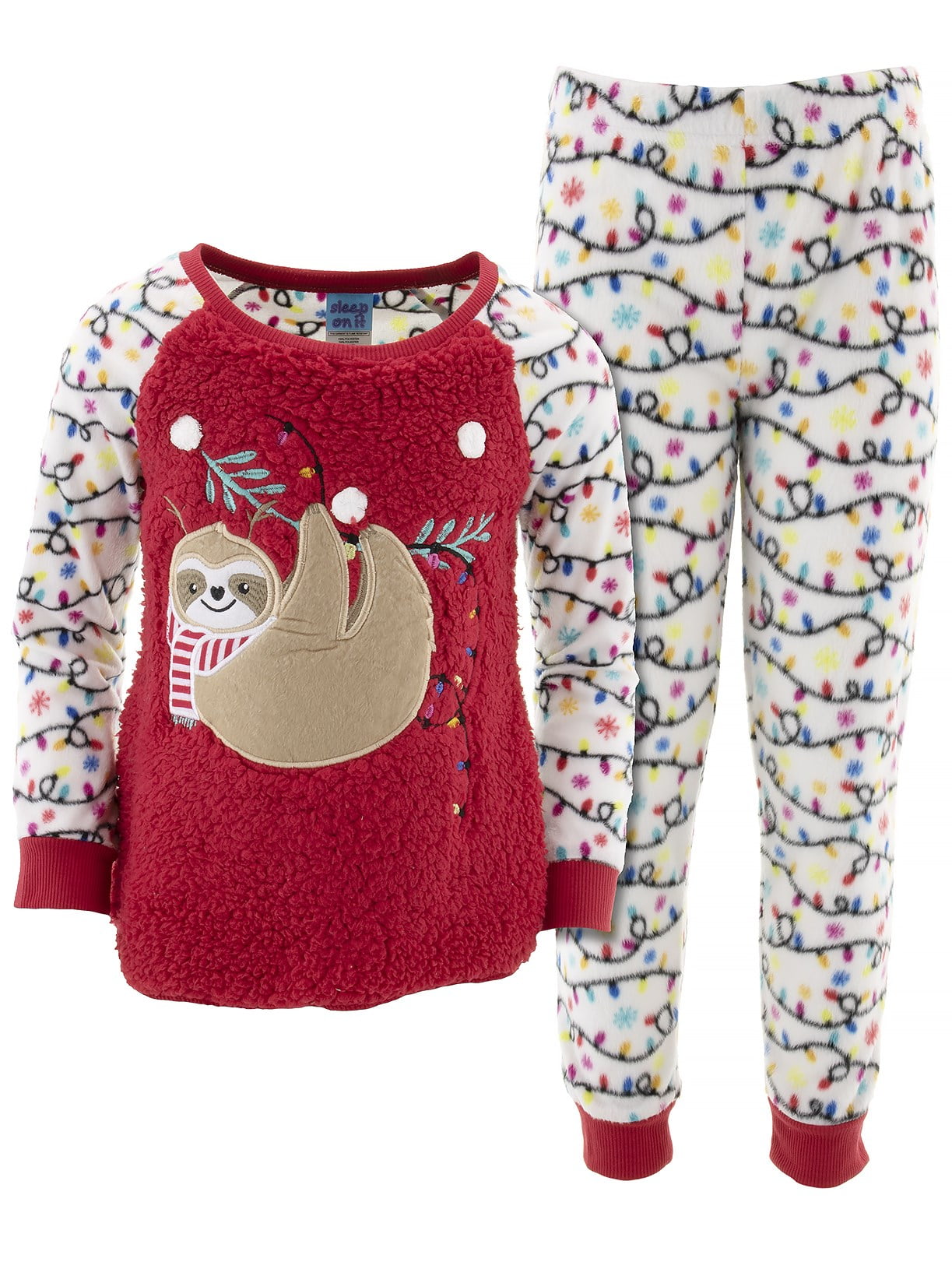 red fluffy pyjamas