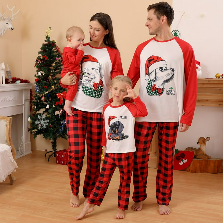 Mom and baby top boy matching christmas outfits