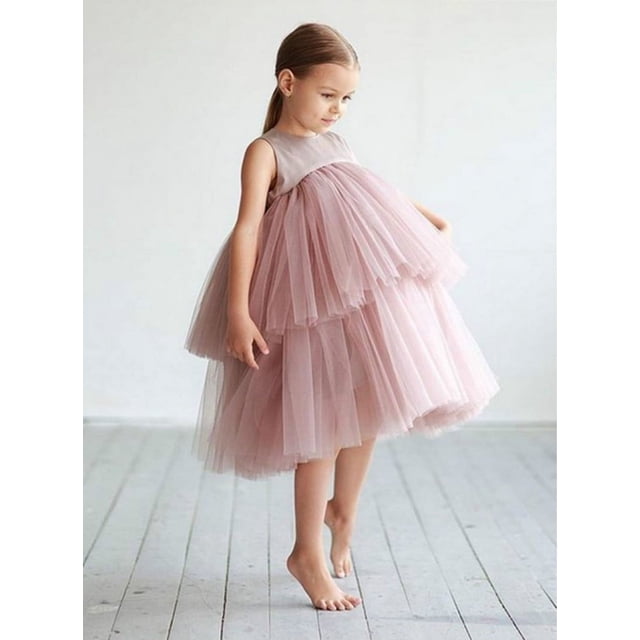 Ropa para niños Vestido de niña Vestido de princesa con estilo de moda Falda de velo Estilo español de un año