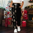 thumbnail image 2 of XQYLOS Boys Girls Christmas Sweatpants Straight Leg Baggy Joggers Elastic Waist 𝖣rawstring Holiday Pants 3-14 Years, 2 of 6
