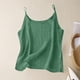 thumbnail image 2 of Vestidos Casuales Para Mujer, Blusas De Mujer De Moda Top informal de lino con tirantes de color liso para mujer, 2 of 6