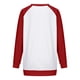 thumbnail image 5 of ICHUANYI Liquidación Camiseta de Blusa Superior con Cuello Redondo y Estampado navideño de Manga Informal para Mujer ICHUANYI WER202308245216, 5 of 5