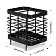 thumbnail image 2 of Rirool Toothbrush Holder for Bathroom, Wall Mounted Stainless Steel Toothbrush and Toothpaste Holder, Bathroom Organizer with Drainage Holes, 2 Slots, Black, 2 of 9