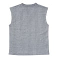 thumbnail image 3 of YLSDY Men's Oversized V Neck Knitted Tank Tops Casual Summer Sleeveless Bodybuilding Workout Muscle Tee Shirts Gray L, 3 of 8