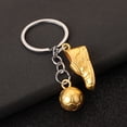 thumbnail image 4 of World Cup football shoe keychain pendant, sports pendant, souvenir pendant (gold), 4 of 5
