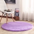 thumbnail image 1 of D-GROEE Floor Rug Fluffy Round Long Hair Solid Color Good Moisture Absorption Decoration Washable Living Room Bedroom Rug Household Stuff, 1 of 3